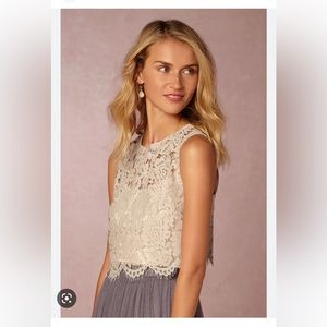 Jenny Yoo Bhldn Lace Top, Anthropologie, Size Medium